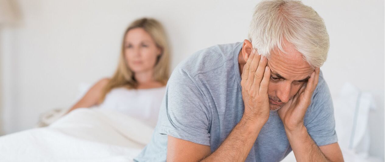 Disfunção erétil em um homem depois de 60 anos